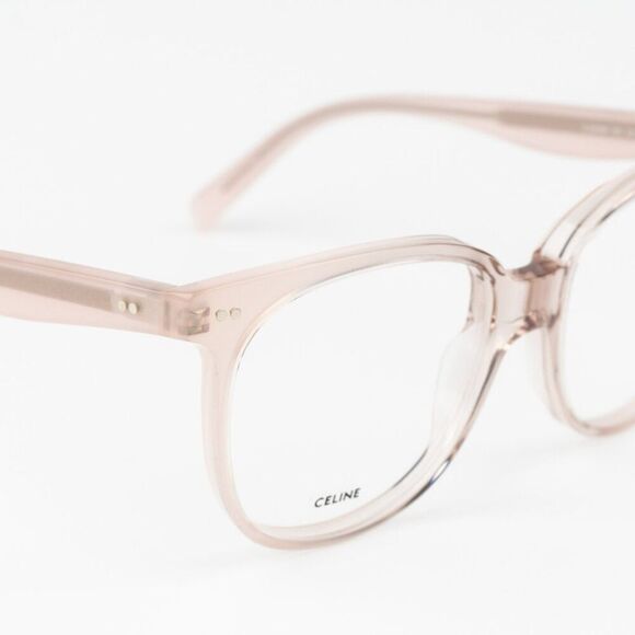 NEW Celine CL5010IN 072 THIN 2 DOTS Shiny Rose Pink Unisex Geometric Eyeglasses